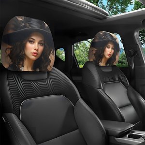 Housses <span class=keywords><strong>de</strong></span> Tête <span class=keywords><strong>de</strong></span> Siège <span class=keywords><strong>de</strong></span> Voiture Imprimées avec un Visage <span class=keywords><strong>de</strong></span> Femme Élégante, <span class=keywords><strong>Image</strong></span> Personnalisée Imprimée par Sublimation, Housse <span class=keywords><strong>de</strong></span> Tête <span class=keywords><strong>de</strong></span> Siège <span class=keywords><strong>de</strong></span> Voiture Amusante et Élastique - Product Image 1