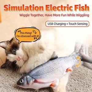 ของเล่นสัตว์เลี้ยงแบบกำหนดเอง เป็นมิตรกับสิ่งแวดล้อม <span class=keywords><strong>ปลา</strong></span>ไฟฟ้ากระดิกได้เหมือนจริง ของเล่นแมว ชาร์จ USB ได้ สัมผัสเพื่อเปิดใช้งาน ของเล่นสัตว์เลี้ยงแบบอินเทอร์แอคทีฟ - Product Image 4