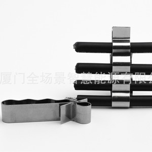 Clip de acero inoxidable plano para fijación de cables, abrazadera de cable cuadrada de 6 mm para 4 hilos - Product Image 4