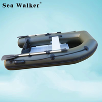 Bateau pneumatique Seawalker certifié CE de haute qualité, 2,3 m, avec plancher en aluminium, pagaies et rames