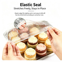 Housse de protection transparente, élastique, jetable, imperméable et multifonctionnelle en PE pour plateau, idéale pour la conservation des aliments dans les restaurants