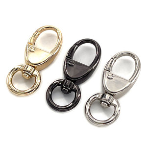 Manufacturing <strong>Metal</strong> <strong>Hooks</strong> Swivel Oval Ring Trigger <strong>Lock</strong> Clip <strong>Spring</strong> Buckle Lobster Claw Clasps Snap <strong>Hook</strong> for Straps Bags Luggage - Product Image 2