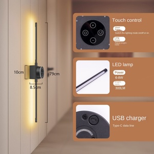 Nouvelle Lampe Murale LED Tactile Dimmable 2026, Design Décoratif, Rotative à 360°, Chargement Magnétique USB, 10000mAh, pour Salon et Couloir - Product Image 4