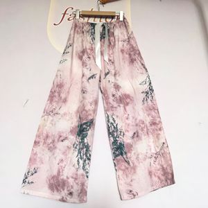 <span class=keywords><strong>Pantaloni</strong></span> pigiama estivi da <span class=keywords><strong>donna</strong></span>, leggeri, traspiranti, oversize, a gamba larga, con logo frontale, per donne in gravidanza, abbigliamento da notte ampio - Product Image 5