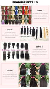 Vente en gros de cheveux humains russes bruts blonds 613 lisses, avec closure frontale en dentelle 13x4 et trame nouée à la main, pour coiffures tendance - Product Image 6