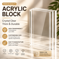 Vente flash - Plaque en acrylique coulée sur mesure, 100% PMMA vierge, imperméable, transparente, écologique, pour la découpe au laser