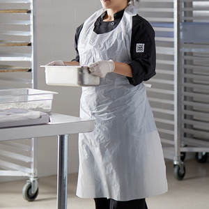 도매 공장 가장 저렴한 앞치마 일회용 Hdpe Ldpe 플라스틱 폴리에틸렌 페 앞치마 소매없이 - Product Image 1