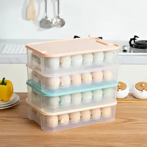 24 Grid Egg Holder for Refrigerator Egg Fresh Storage Box for Fridge Multi-Layer Egg Storage