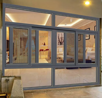 Ventanas de Aluminio con Doble Acristalamiento Optima, Ventanas Abatibles de Aleación de Aluminio Resistentes al Viento para el Hogar