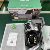 Caméra de surveillance solaire extérieure V380 à double objectif 6MP, carte SIM 4G, zoom optique 10x, système de sécurité PTZ, détection de mouvement IP, caméra solaire
