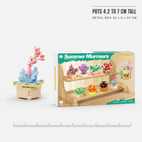 Ensemble de blocs de construction Mini Jardin Murmurs d'été, 8 modèles de plantes en pot, fleurs en briques, plante de bureau botanique, décoration de maison DIY, cadeau