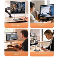 Microphone à condensateur USB filaire SADA MK12 transfrontalier pour ordinateurs portables - Cours en ligne et diffusion en direct 50Hz-20kHz Vente en gros disponible