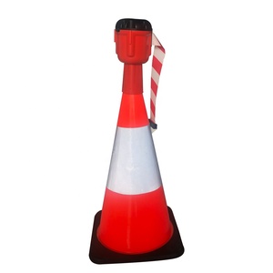 Controllo della folla del traffico in PVC barricata stradale di sicurezza di parcheggio cono di sicurezza barriere a nastro retrattile - Product Image 5