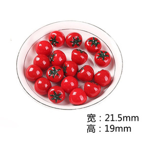 Breloque en résine en forme de petite tomate pour la fabrication de bijoux DIY, colliers et accessoires pour boucles d'oreilles - Product Image 4