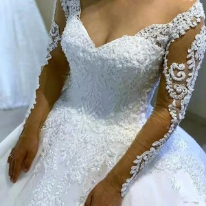 Nuevos Vestidos <span class=keywords><strong>de</strong></span> Novia <span class=keywords><strong>de</strong></span> Encaje Estilo Princesa al por Mayor Elegantes para <span class=keywords><strong>Boda</strong></span> <span class=keywords><strong>Civil</strong></span> - Product Image 2