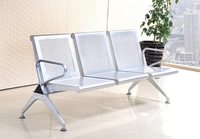 Chaise d'attente en acier thermolaqué de qualité commerciale, anti-rouille, pour hôpitaux, gares, banques, bureaux, aéroports, places publiques