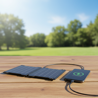 Chargeur solaire léger et pliable USB 6V 5V 10W avec revêtement ETFE, étanche, pour randonnée, camping, montre intelligente, lampe frontale, chargeur de téléphone USB