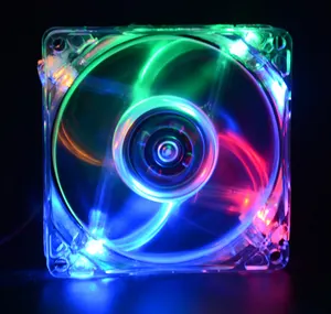 80*80*25 PC bilgisayar Fan kasası soğutma fanı 8025 8cm 80mm LED ışıkları Fan