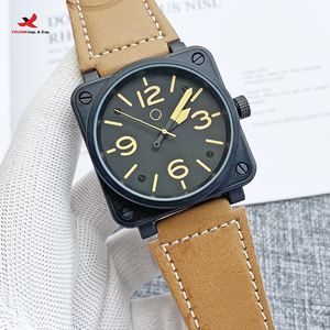 Montre-bracelet de luxe en cuir à quartz pour homme, style décontracté et sportif, vente en gros d'usine, GZ RTS, commande mixte en vrac - Product Image 2