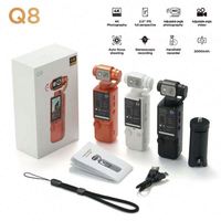 Caméra corporelle portable Pocket 3, caméra de vlogging 4K HD, caméra d'action portable avec 180° °   Objectif rotatif