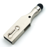 BAO-001 Double Usage Android OTG clé USB pivotante Clé USB 16 go stylet tactile type c PC smartphone double clé usb