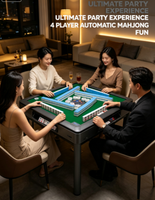 Table de mahjong automatique 36 places avec 4 chaises confortables pour les jeux à domicile