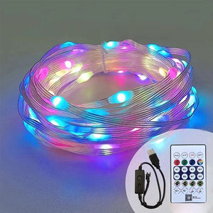 Guirnalda de Luces LED de PVC Impermeable IP65 de 100m, Blanco Cálido, Cable Flexible Negro/Cobre para Decoración de Fiestas Navideñas en Exteriores - Product Image 6