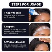 Colle adhésive pour perruques en dentelle 38ml à base d'eau, tenue extrême, imperméable, sans latex, séchage rapide, faible odeur, marque privée