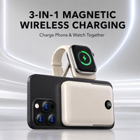 Batteries externes portables magnétiques sans fil 22,5 W 5000 mAh 10000 mAh pour la charge de montres et d'écouteurs
