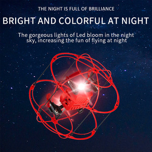 Lồng UFO RC Drone mini máy bay trực thăng máy bay điện tử tường leo <span class=keywords><strong>quadcopter</strong></span> nhỏ Drone đồ chơi cho trẻ em - Product Image 3