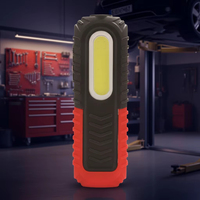 Lampe de réparation automobile rechargeable avec base magnétique et crochet, lampe de travail LED COB portable avec indicateur de niveau de batterie