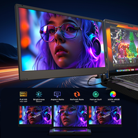 Ordinateur portable de jeu IPS de 14 pouces avec écran LCD triple, interface USB et extension d'écran double pour configuration de jeu