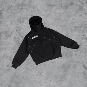 Sudadera con Capucha de Felpa para Hombre, Gruesa, 100% Algodón, Corte Holgado, Cierre de Cremallera, Personalizable con Estampado/Bordado - Product Image 3