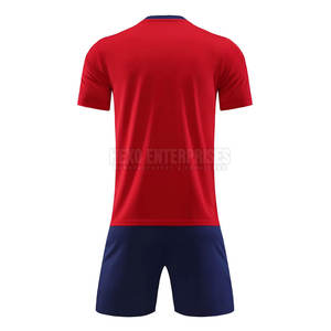 Uniforme de fútbol juvenil de los últimos diseños Uniforme de fútbol transpirable Uniforme de fútbol de color sólido - Product Image 3