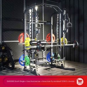 Máquina Smith Multifuncional MR Negra al por Mayor, Construcción de Acero, Equipo de Gimnasio Ecológico para Entrenamiento Físico en Casa - Product Image 5