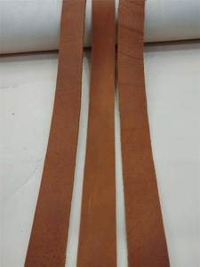 Sangle en cuir noir véritable, souple et résistante, en cuir plat, idéale pour la <span class=keywords><strong>réparation</strong></span> et le bricolage du cuir, rouleau de cuir - Product Image 4