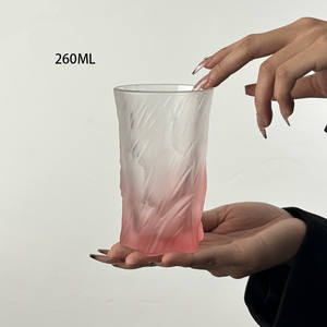 Tazza rosa in vetro trasparente smerigliato da ragazza MM in tazza di alta qualità a forma di speciale, sensazione avanzata di casa e ufficio e tazza da tè. - Product Image 6