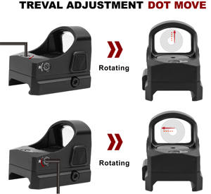 Cuinfi 1x24x17 Reflex Multi-Reticle Motion Awake 8 Daglicht + 2NV 10 Helderheidsniveaus Mini Open Red Dot voor Jacht - Product Image 5