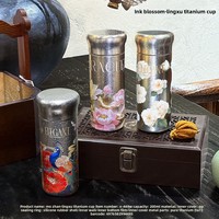 Nouvelle tasse isotherme en titane, petite capacité, style chinois, mini tasse de poche hermétique, luxe léger, haute esthétique, pour femmes