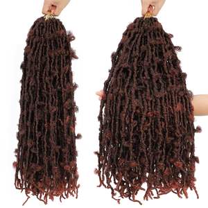 Extensions de Tresses au Crochet Butterfly Locs Douces Synthétiques Monobande Faux Locks Bouclées <span class=keywords><strong>Dreadlocks</strong></span> Mèches Faux Locks - Product Image 4