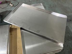 Bandeja para hornear de aluminio de 1,2mm de espesor de soldadura manual de metal con doble borde, bandeja para hornear en horno, bandeja soldada - Product Image 5