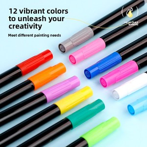 Pennarello Cancellabile a Gesso Liquido Senza Polvere, Solubile in Acqua, 12 Colori, per <span class=keywords><strong>Lavagna</strong></span> Luminosa a LED e <span class=keywords><strong>Lavagna</strong></span> Bianca, per Graffiti - Product Image 2