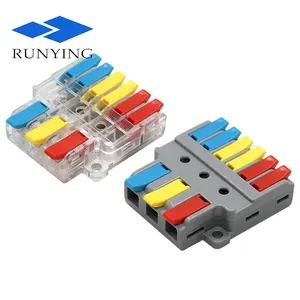 3 In 6 Uit Draad Connector Snelle Kabel Connector Universele Bedrading Splicing Elektrische Led Lamp Push In Terminal Block