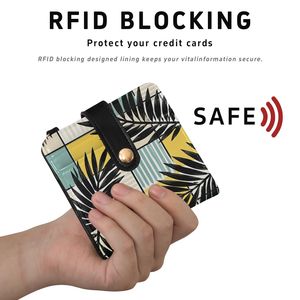 Portefeuille pour femme en cuir PU imprimé hawaïen personnalisé, organisateur de cartes fin avec boucle magnétique, poche à monnaie et blocage RFID - Product Image 5