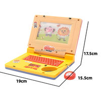 Juguete Educativo para Niños, Computadora Portátil de Aprendizaje Temprano con Teclado y Pantalla LED, Juguete de Simulación de Computadora para Niños