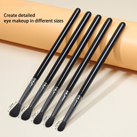 EMF Professionelles Make-up-Pinsel-Set mit synthetischen Haaren, schwarzem Holzgriff, für Lidschatten-Verblendung, Eigenmarke, individuelles Logo
