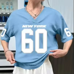 Custom Retro <b>Hip</b> Hop Oversized Short Sleeve Football Jersey Training Sport American Mesh Boxy Quick Dry Men - Product Image 3