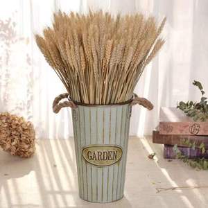 Cesti di Fiori Artificiali Decorativi Creativi con Spighe di <span class=keywords><strong>Orzo</strong></span> Essiccate Fatte a Mano, Ecologici e Moderni, Bouquet Dorati all'Ingrosso - Product Image 1