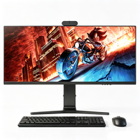 PC Todo en Uno Curvo para Juegos de 34 Pulgadas, 4K, 180Hz, 1500R, con Soporte para Tarjeta Gráfica, Sistema Informático de Alto Rendimiento para Esports