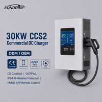 EONDRIVE Nouvelle borne de recharge rapide pour véhicules électriques 30 kW DC CCS2, pour usage commercial et domestique, compatible OCPP 1.6J 2.0.1, certifiée CE, pour l'Europe